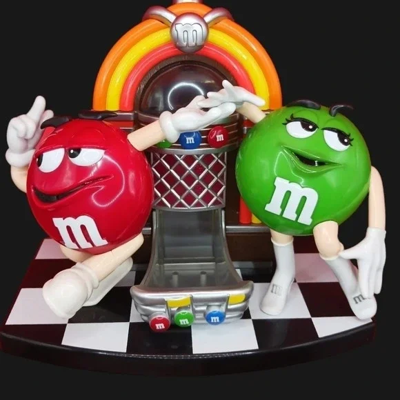 M&M rocking roll cafe candy dispenser